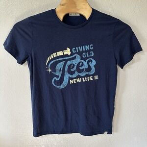 Marine Layer T‎ Shirt Men's Size Medium Blue Navy Graphic Short Sleeve Tee